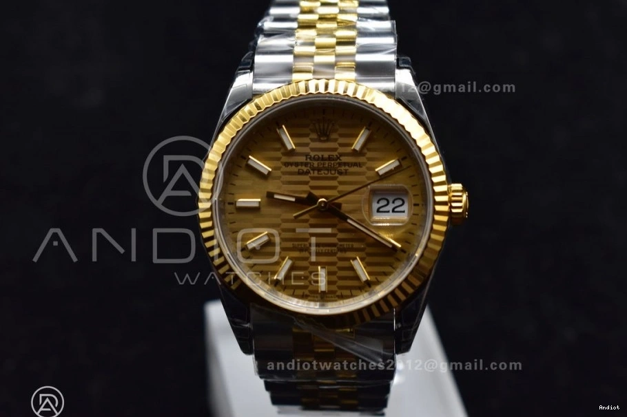 126231 904L Dial Bracelet DateJust on Steel Textured Gold 36 VSF 1:1 Edition Best SS VS3235 YG Jubilee 1201